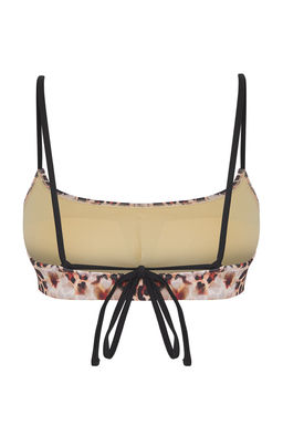 TRENDYOLMILLA Cicek Ve Leopar Mix Desenli Straplez Baglama Detayl? Bikini Ustu TBESS25BU00048 фото 9