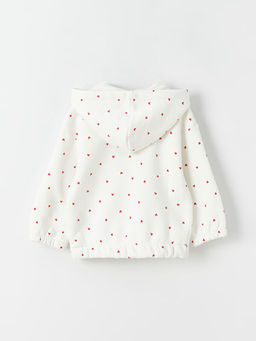 Kap??onlu Uzun Kollu Bask?l? K?z Bebek Fermuarl? Sweatshirt - Waikiki фото 2