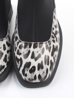 01-B44B-81H WHITE/LEOPARD Ботинки демисезонные женские (натуральная кожа, текстиль, байка) - Фабричный китай фото 11