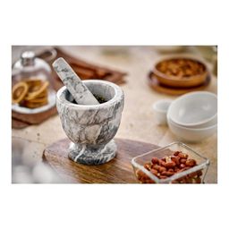 Ступка с пестиком из натурального мрамора Walmer Nordic, 10.5 см, цвет серый  фото 4