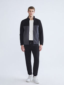 Dik Yaka Polar Erkek Fermuarl? Sweatshirt