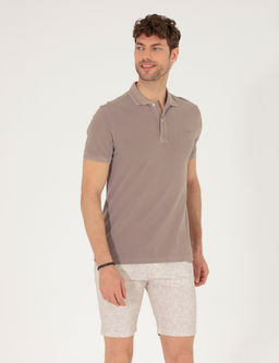 Vizon Slim Fit Dokulu Polo Yaka Ti__rt