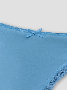 Цена за 2 штуки! Трусы бразилиана женские синие - Mark formelle фото 9