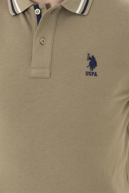 Мужская базовая футболка цвета хаки - U.s. polo assn фото 7