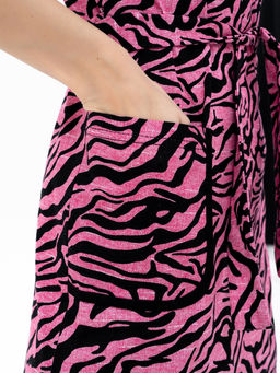 Халат хлопок 100%,черно-розовый - Binita фото 5