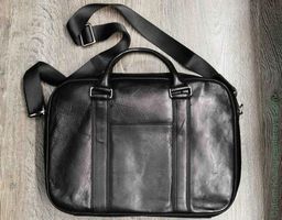 Мужская кожаная сумка-портфель Dierhoff ДМ 52512/3 Блек