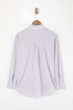 Pembe Cizgili Oversize/Genis Kal?p Gomlek TWOSS26GO00147 - Trendyolmilla фото 2