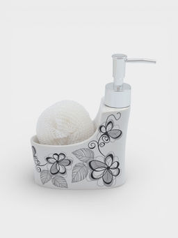 Дозатор для моющего средства с подставкой для губки Доляна «Романтика», 250 мл