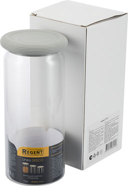 Банка для сыпучих продуктов 1,1л Linea Desco 74-715,,