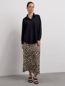 CONTE Юбка А-силуэта из премиальной вискозы LU 2615 leopard - Conte elegant фото 5