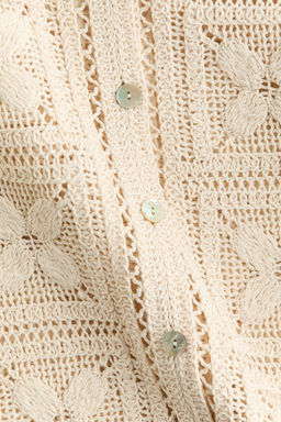 Camisa efecto crochet en mezcla de seda - H&m фото 3