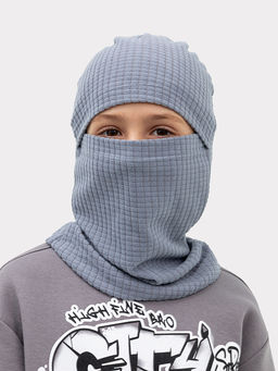 Шапка-балаклава детская в сером цвете - Mark formelle фото 8