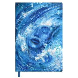 Ежедневник недатированный ESCALADA, А5, 120 л., арт. 60775/ 15 ВОДА (кожзам: 146x211 мм, мягкий пе