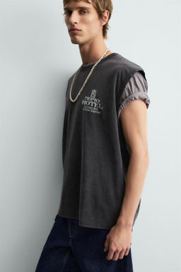 WASHED PRINT TANK TOP - Zara фото 5