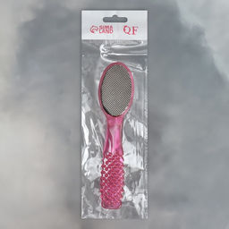 Пилка для пяток, двусторонняя, металлическая/наждачная, 17.5 см, МИКС