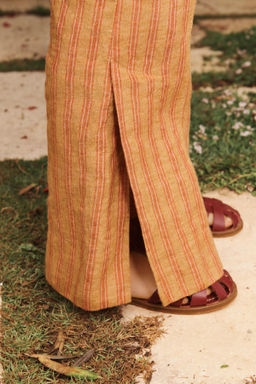 LIMITED EDITION 100% STRIPED LINEN TROUSERS - Zara фото 5