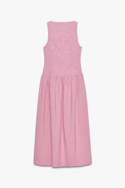 GINGHAM CHECK MIDI DRESS - Zara фото 8