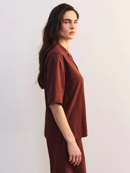 Блуза оверсайз из хлопка и вискозы ZR2605012010-21 / Zarina