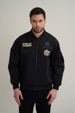 Бомбер Черный CAMPUS BASKETBALL Single Jacket