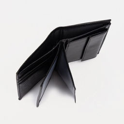 Портмоне мужское без застёжки, 2 в 1, для автодокументов, для купюр, для карт, для монет, цвет чёрный - Simaland фото 6