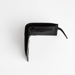 Портмоне мужское на магните, отдел для купюр, для карт, для монет, чёрное