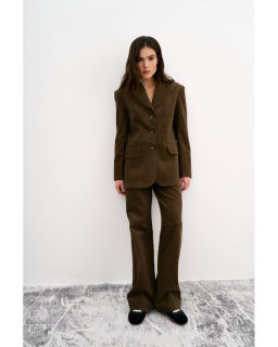 Жакет THE VERY 2421 оливково-коричневый  фото 6