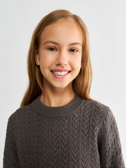 ACOOLA / Джемпер детский для девочек Monica кофейный  фото 7