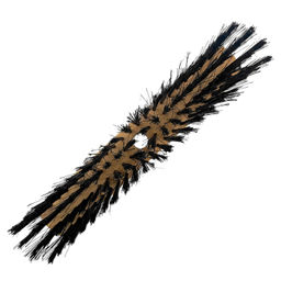 Щетка для пола деревянная 28х5х1,6см, черная щетина 7см, 82 пучка