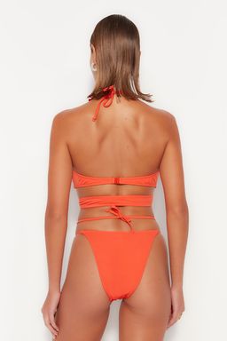 Turuncu Biyeli High Leg Bikini Alt? TBESS22BA0289