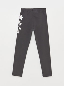 Beli Lastikli Pul ??lemeli Pamuklu K?z ?ocuk Uzun Tayt - Waikiki фото 2