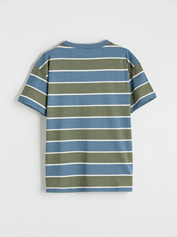 Bisiklet Yaka ?izgili Erkek ?ocuk Ti??rt