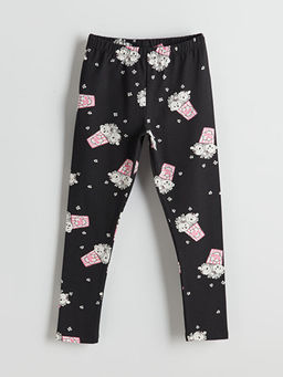 Beli Lastikli ?i?ekli K?z ?ocuk Tayt