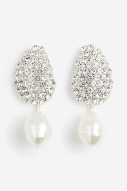 Pendientes de strass con colgante