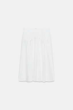 FALDA COMBINADA VOLANTES / Blanco - Zara фото 3