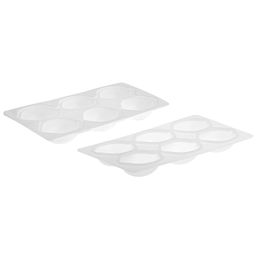 Форма силиконовая для муссовых десертов, пирожных и выпечки Лимон - 6 ячеек состоит из 2-х частей, 25,4х12,6х5,8см, размер ячейки 7х5х5,8см, цвет - белый (Китай) - Домашняя мода фото 3