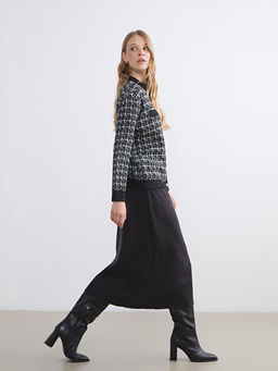 Beli Lastikli Triko Etek