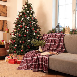 Плед флисовый новогодний «Экономь и Я. Зимний орнамент», 150×130 см