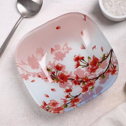 Салатник стеклянный Доляна Сакура, 400 мл, 1515 см  фото 2