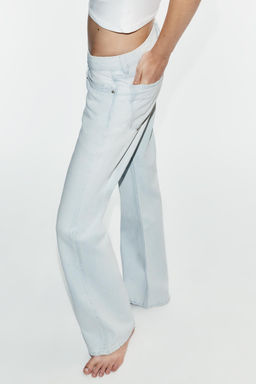 JEANS TRF WIDE LEG TIRO BAJO / Azul claro - Zara фото 3