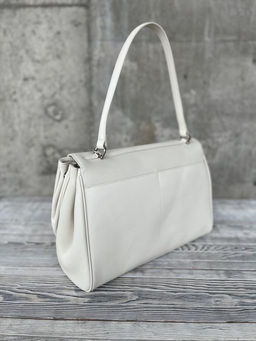 Женская кожаная сумка-портфель 8399-3 Кремовый - Sergio valentini фото 4