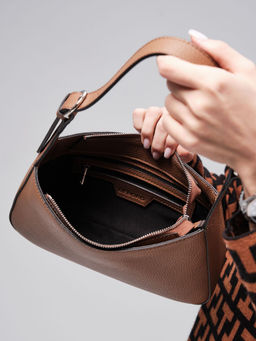 Сумка кожаная на плечо Deboro 31046 светлый орех