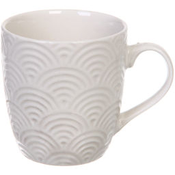 Цена за 4 шт. Кружка керамическая 200мл "Белая" узор