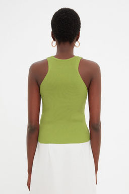 Ac?k Yesil Fitilli Ince Bluz TWOSS21BZ0090