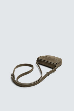 MINI LEATHER CROSSBODY BAG - Zara фото 4