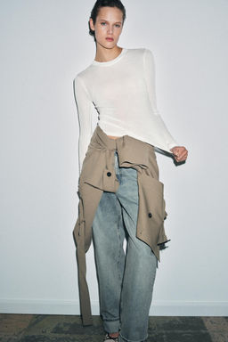 FINE KNIT SEMI-SHEER TOP