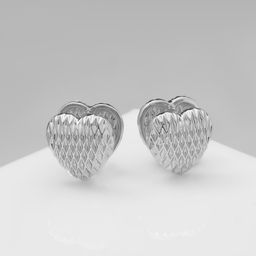 Серьги металл Аккорд орнамент, цвет серебро