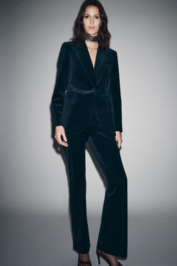 FLARE VELVET TROUSERS ZW COLLECTION