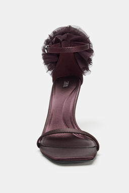 MAXI FLOWER WEDGE SANDALS - Zara фото 5