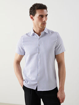 Slim Fit ?izgili Erkek G?mlek