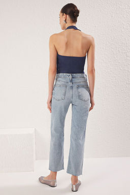 Ac?k Mavi Normal Bel Duz Kesim Comfort Straight Jeans TWOSS25JE00097 - Trendyolmilla фото 5